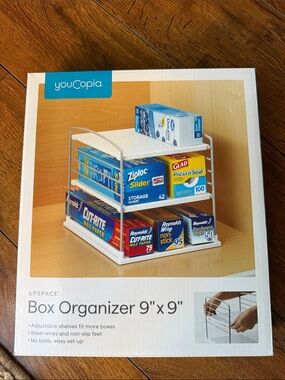 White 3-Tier Box Organizer - Compact Shelf Storage